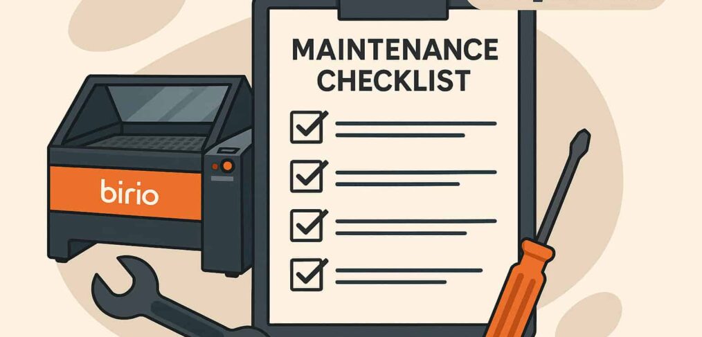 Assistenza e manutenzione macchine laser Birio: checklist di settembre