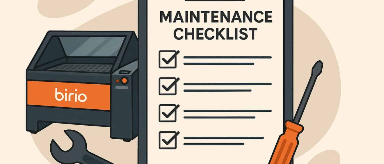 Assistenza e manutenzione macchine laser Birio: checklist di settembre